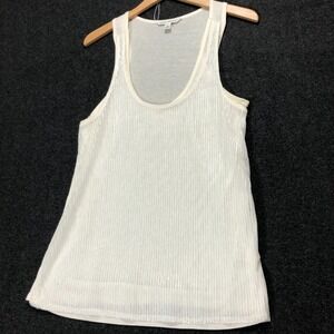 Banana Republic Sequin Tank Top Sleeveless Sparkle‎ Party Top White M